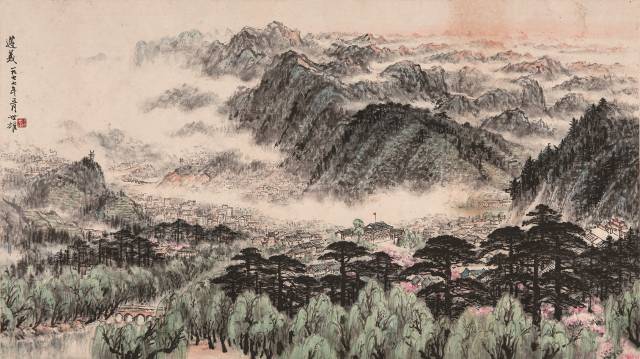 遵义（画稿）42X74cm 1977年 中国国家博物馆收藏